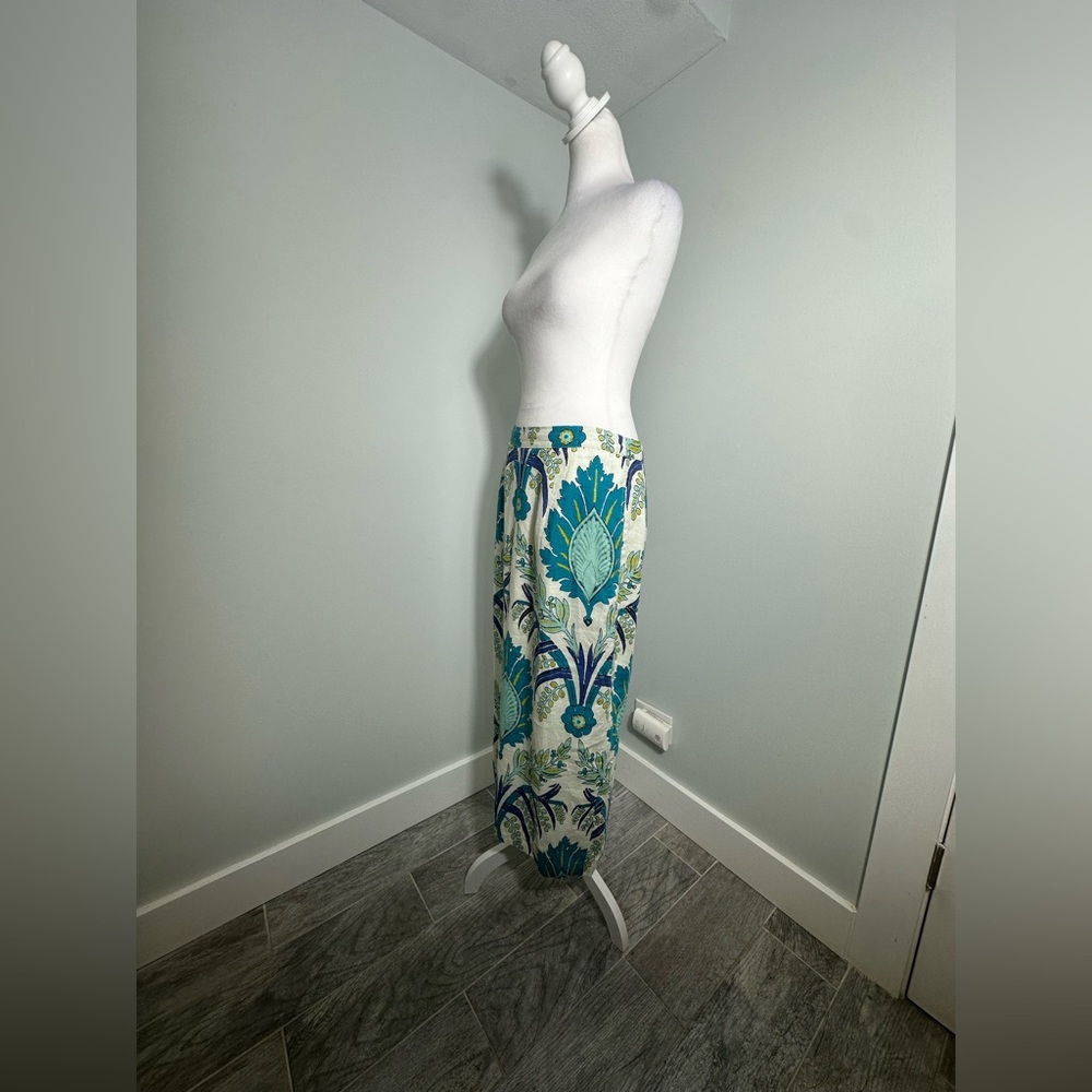 Sundance Linen Paisley Cottagecore Midi Skirt Size 10 - Picture 5 of 14